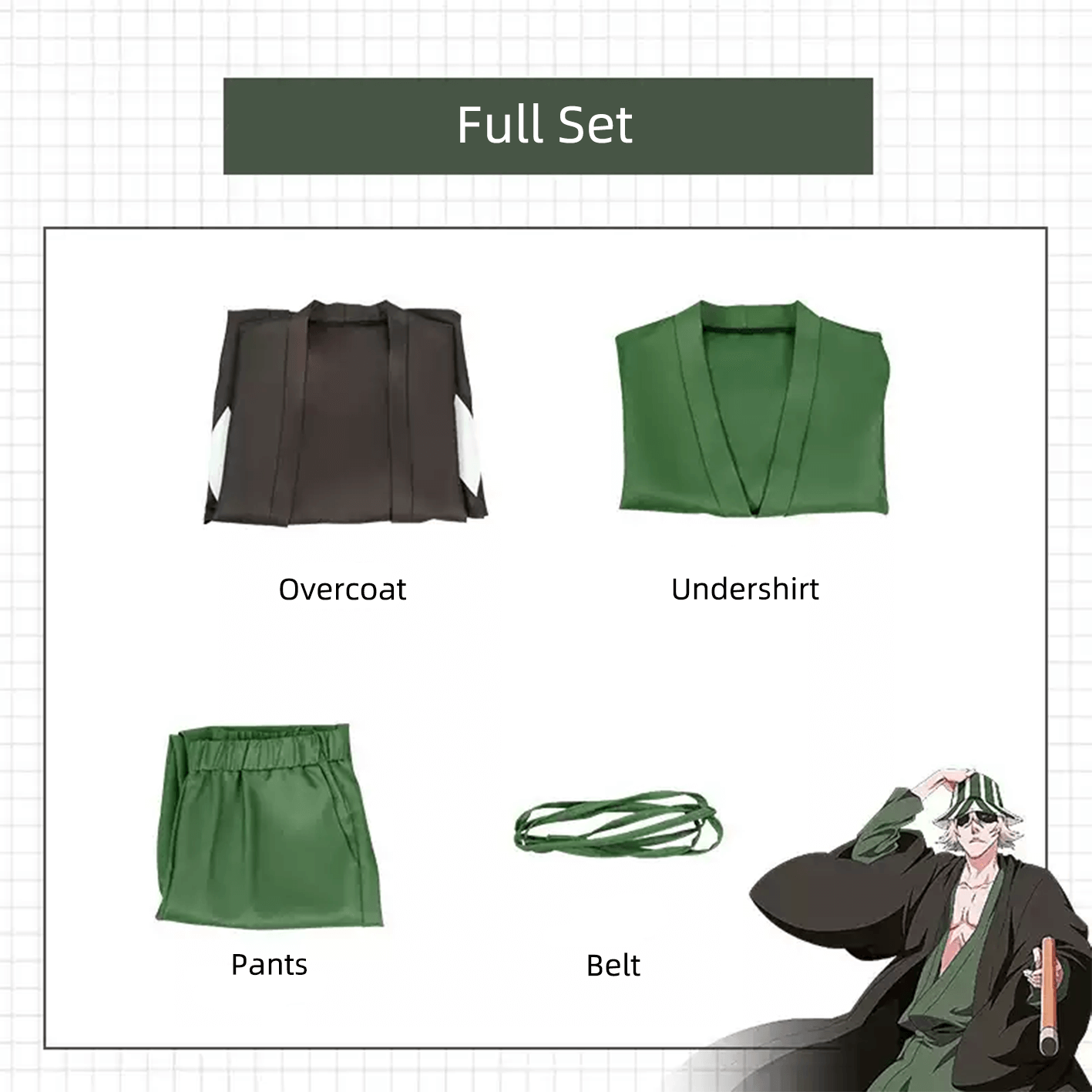 Kisuke Urahara Cosplay Costume Full Set BLEACH: Thousand-Year Blood War
