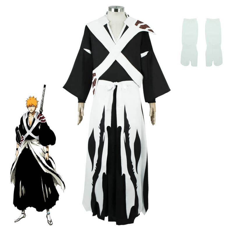 Kurosaki Ichigo Shihakushō Cosplay Costume Full Set BLEACH: Thousand-Year Blood War