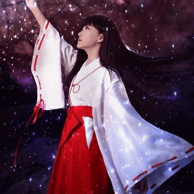Kikyo Cosplay Costume Full Set Inuyasha