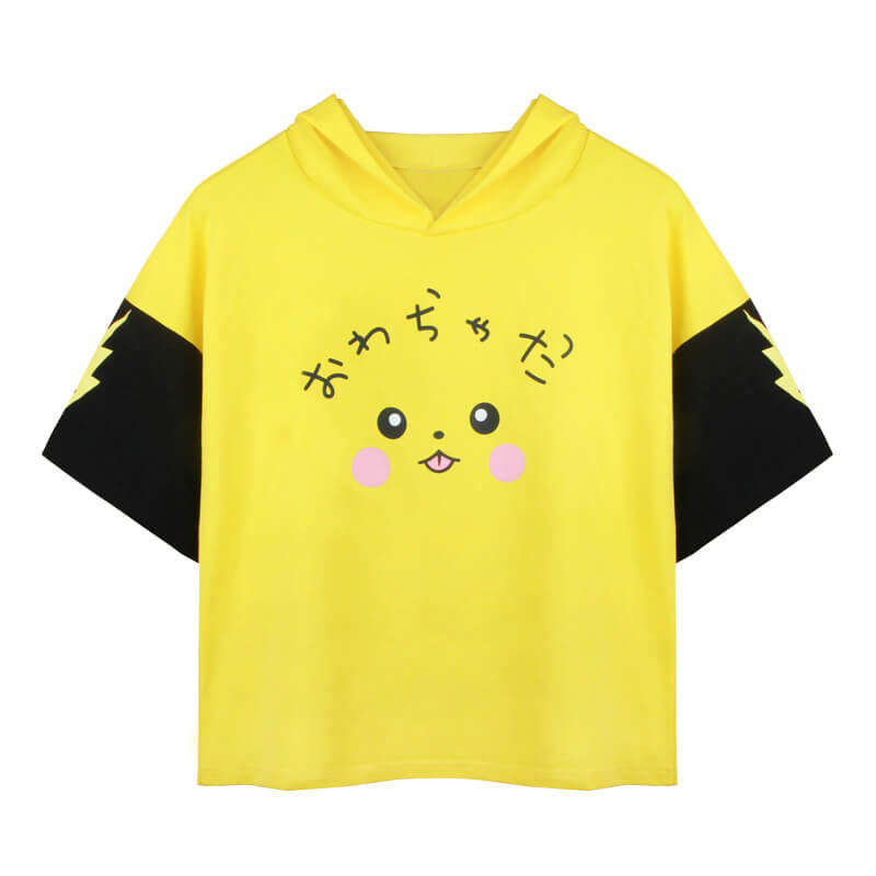 Pikachu Daily Wear Hooded Short-Sleeve T-Shirt Pokémon
