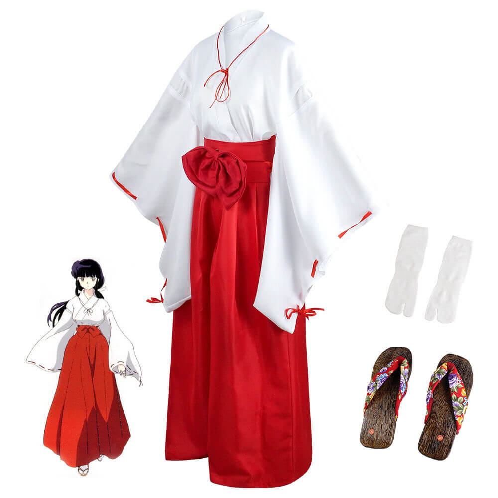 Kikyo Cosplay Costume Full Set Inuyasha