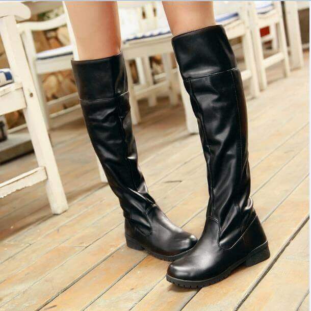 Attack on Titan Cosplay Long Boots Shingeki no Kyojin PU Over-the-Knee boots AOT Eren Levi Shoes-Attack on Titan, Featured Collection, Shoes - MoonCos