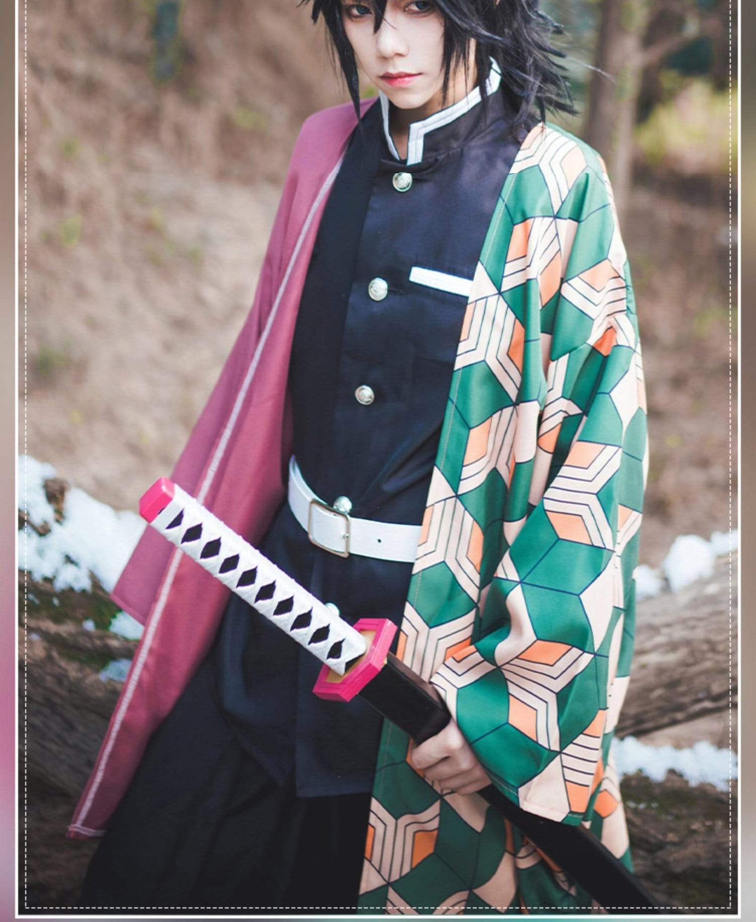 Demon Slayer Kimono Cosplay Costume Full set Anime Kimetsu No Yaiba Cosplay Kamado Tanjirou Agatsuma Zenitsu Tomioka Giyuu Nezuko-Demon Slayer, Featured Collection - MoonCos