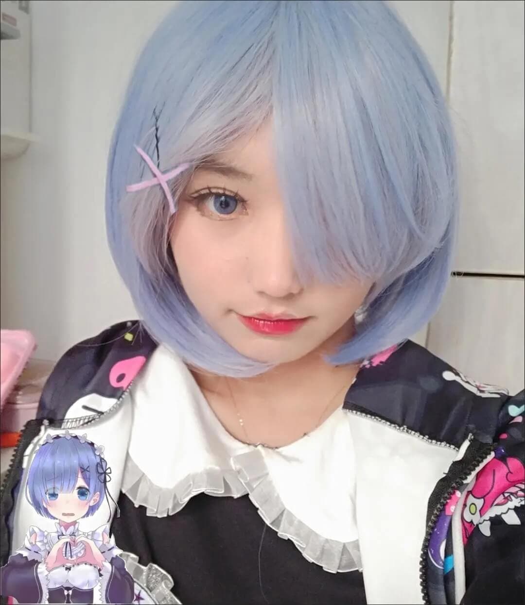 Cute Rem/Ram Wig Headwear Free hair net Anime Re: Zero-Re:zero - MoonCos