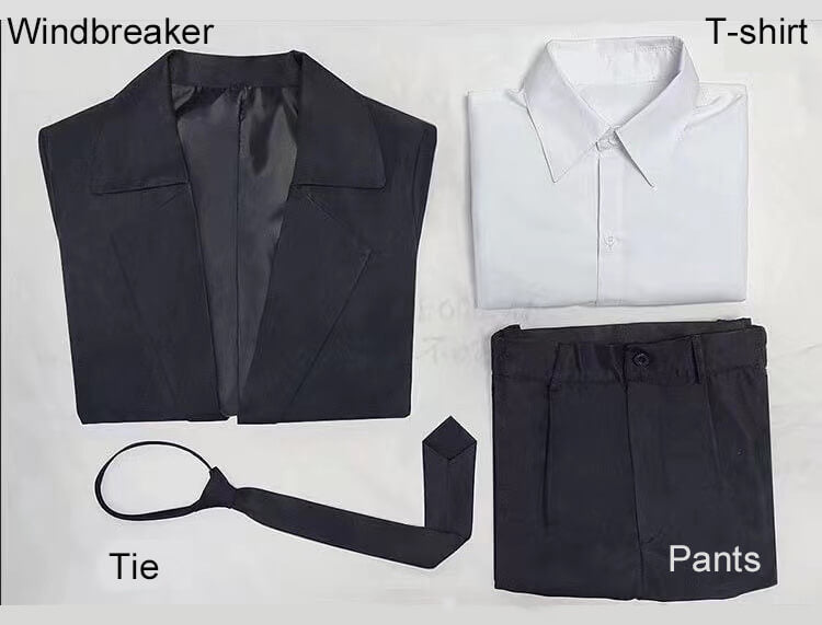 Makima Cosplay Costume Anime Chainsaw Man Control Devil Cos Black suit Red Wig-Chainsaw Man, New Arrivals - MoonCos