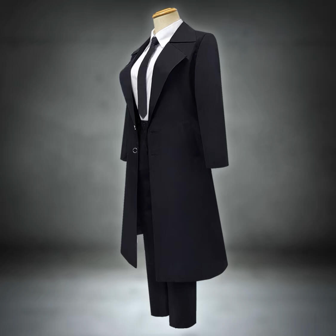 Makima Cosplay Costume Anime Chainsaw Man Control Devil Cos Black suit Red Wig-Chainsaw Man, New Arrivals - MoonCos