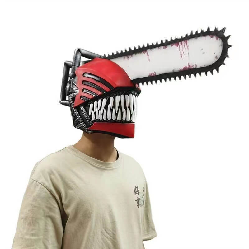 Chainsaw Man Cosplay Latex mask Headgear Rubber Denji Full head Helmets Cos costume props Roleplay-Chainsaw Man, Hot Sale, New Arrivals - MoonCos