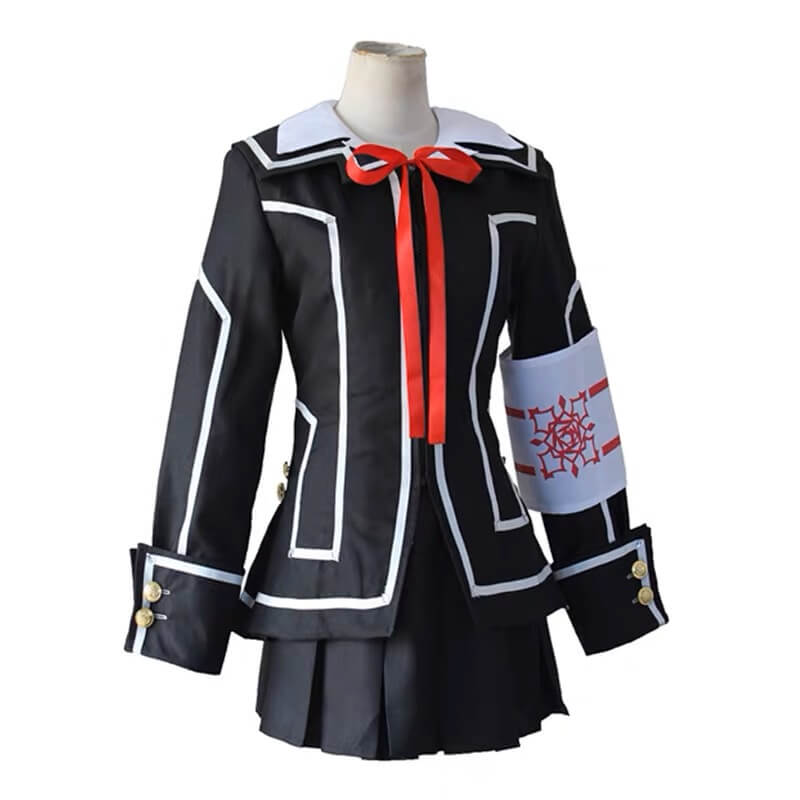Yuki Kuran Cosplay Costume Vampire Knight Yuki Cross Uniform White and Black Outfits Full Set
