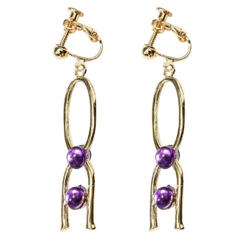 King of Heroes Gilgamesh Golden Earrings Ear Clips Drop Cosplay FGO Absolute Demonic Front: Babylonia Earrings Golden Ki-FGO, Props - MoonCos