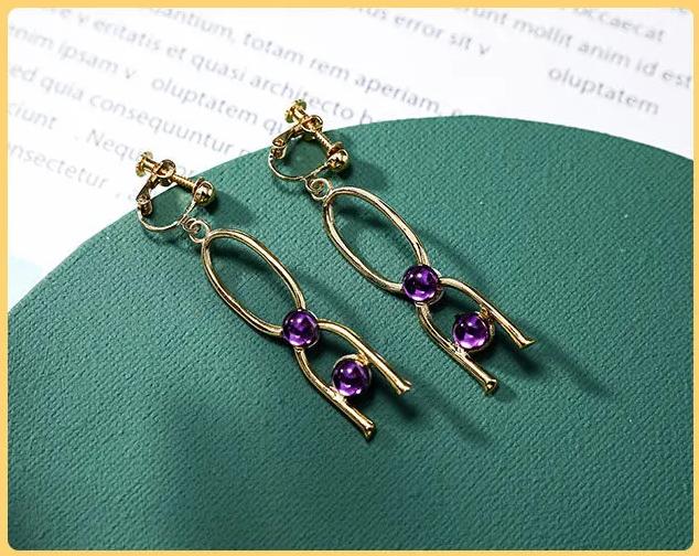 King of Heroes Gilgamesh Golden Earrings Ear Clips Drop Cosplay FGO Absolute Demonic Front: Babylonia Earrings Golden Ki-FGO, Props - MoonCos
