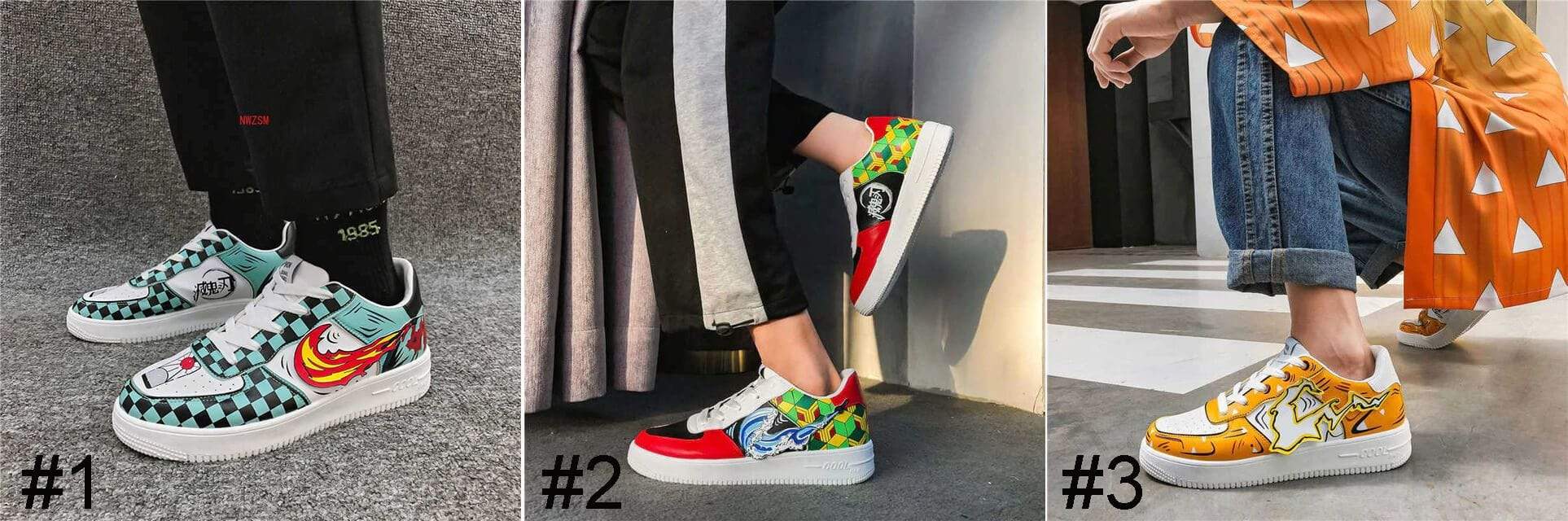 Demon Slayer Cosplay Shoes Unisex Anime Sneakers Gym Shoes Kimetsu no Yaiba 3 types-Demon Slayer, Featured Collection, Shoes - MoonCos