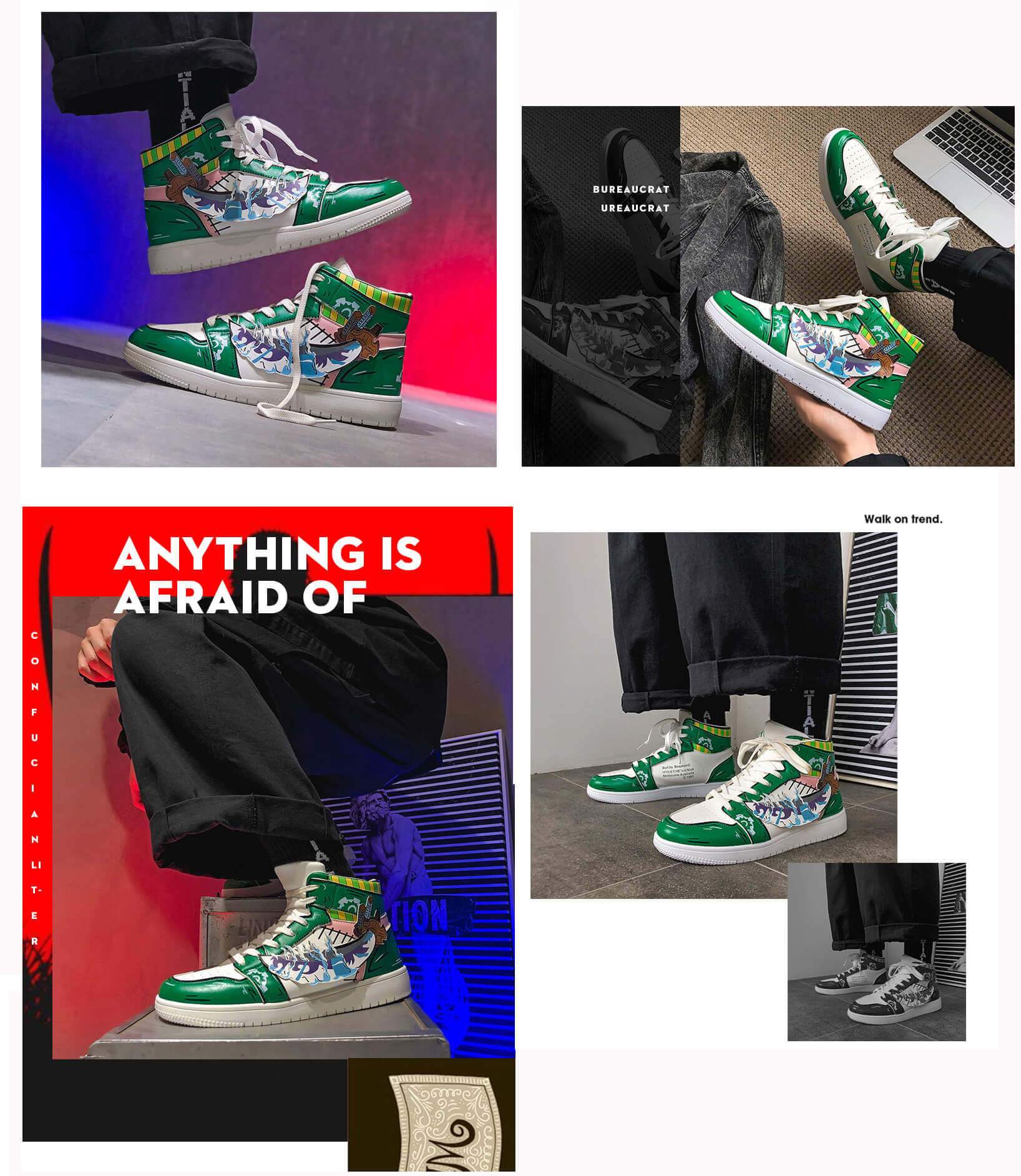 Anime Cosplay Shoes Zoro Casual Shoes Sneaker Luffy Sneakers Unisex Shoes ONE PIECE-One Piece, Shoes - MoonCos