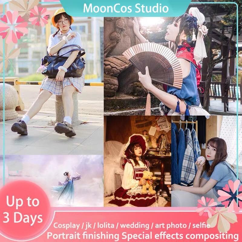 Cosplay Photo Editing Cos Post-processing Portrait retouching Special effects compositing Layout photo processing Fantasy Portrait Backgrounds Portrait Photoshop art design-Hot Sale, Photo Ed