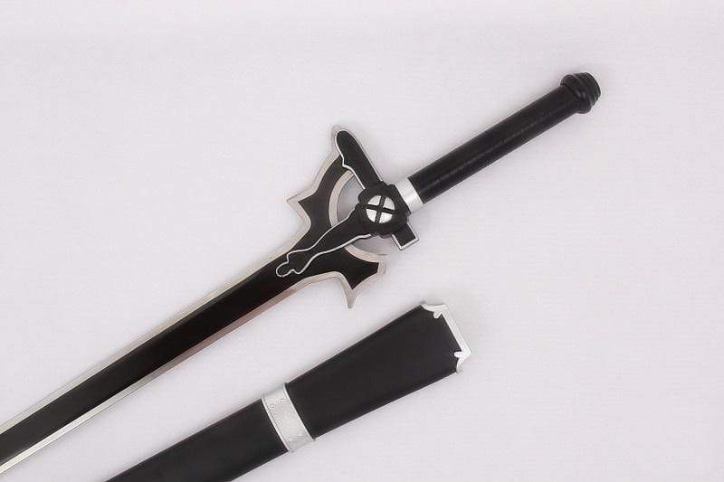 SAO Kirito Elucidator Cosplay Sword Metal Replica Brand New-Real Steel Blade Sword Art Online Props Wooden Scabbard Decorative No Sharp-Props, Sword Art Online - MoonCos