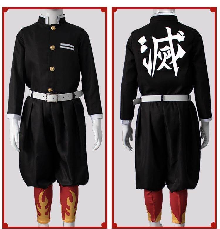 Flame Hashira Kyojuro Rengoku Cosplay Costume Demon Slayer Cos Full set Anime Kimetsu No Yaiba Demon Slayer Corps Unifor-Demon Slayer, New Arrivals - MoonCos