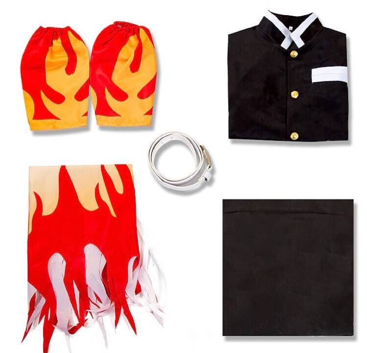 Flame Hashira Kyojuro Rengoku Cosplay Costume Demon Slayer Cos Full set Anime Kimetsu No Yaiba Demon Slayer Corps Unifor-Demon Slayer, New Arrivals - MoonCos