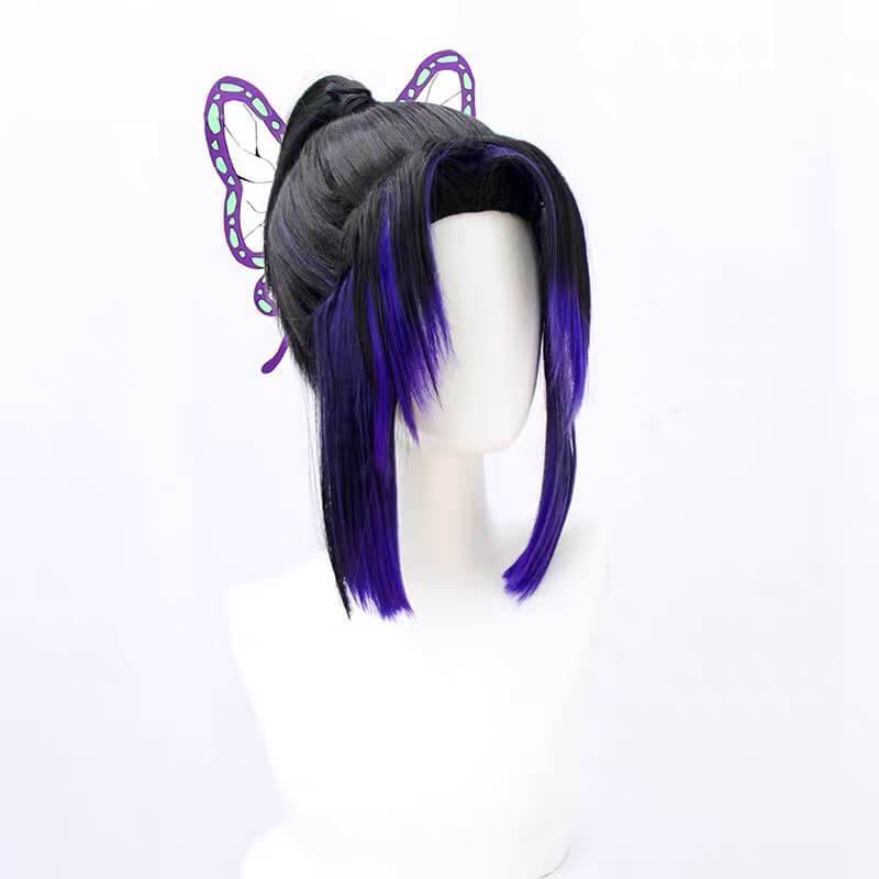Shinobu Kocho Cosplay Wig Anime Demon Slayer Kimetsu No Yaiba Cos Wig Mushi Bashira Kocho Shinobu Wig-Demon Slayer - MoonCos