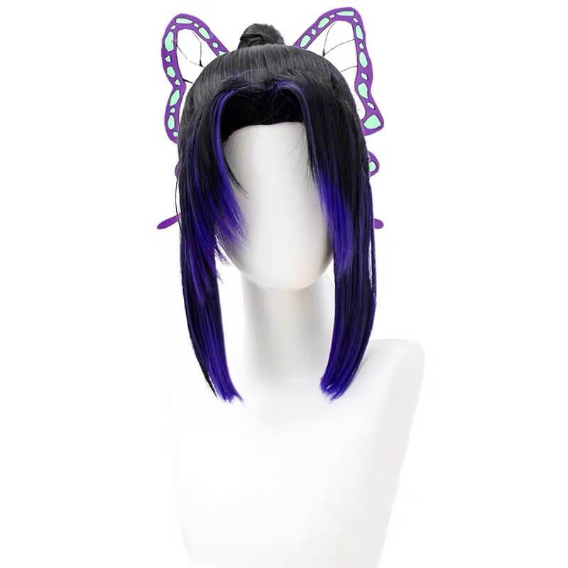Shinobu Kocho Cosplay Wig Anime Demon Slayer Kimetsu No Yaiba Cos Wig Mushi Bashira Kocho Shinobu Wig-Demon Slayer - MoonCos
