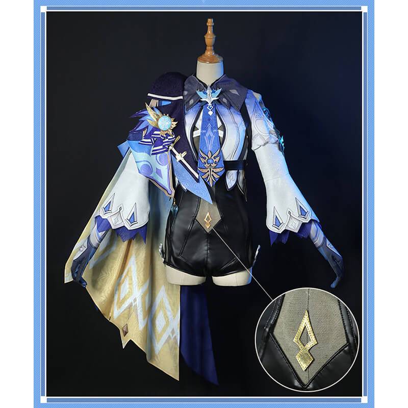 Eula Cosplay Costume Genshin Impact Uniform Cos Halloween Party Outfit Cute Jumpsuits-Genshin Impact, New Arrivals - MoonCos