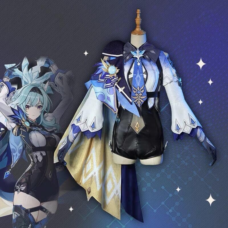 Eula Cosplay Costume Genshin Impact Uniform Cos Halloween Party Outfit Cute Jumpsuits-Genshin Impact, New Arrivals - MoonCos