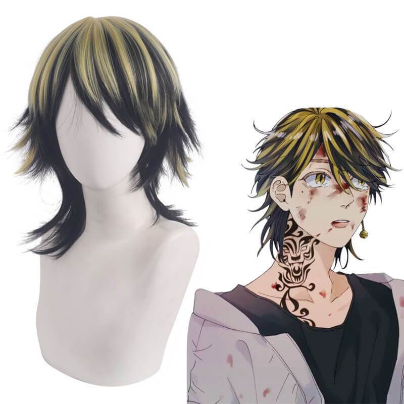 Kazutora Cosplay Wig Tattoo stickers Tokyo Avengers Cosplay Wig Valhalla Hanemiya kazutora Cos Tattoo stickers-Tokyo Revengers - MoonCos