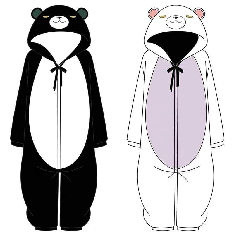 Kuma Kuma Kuma Bear Pajamas Cosplay Costume Double Sided Kawaii Flannel Home Sleepwear Japanese Anime Suit Adult Unisex Jumpsuits Handmake-Hot Sale, Kuma Kuma Kuma Bear - MoonCos