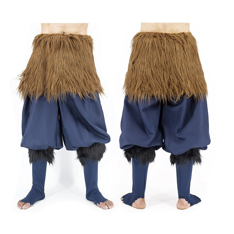 Hashibira Inosuke Cosplay Costume Pig Silicone Mask Anime Demon Slayer Outfit Kimetsu no Yaiba Black Socks Sandals-Demon SLayer - MoonCos