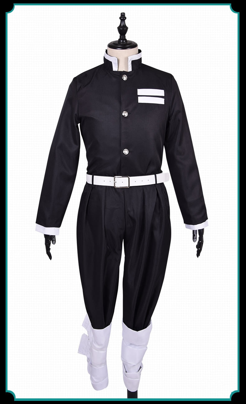 Tomioka Giyuu Cosplay Anime Demon Slayer Outfit Kimetsu no Yaiba Custume Uniform Clock-Demon SLayer - MoonCos