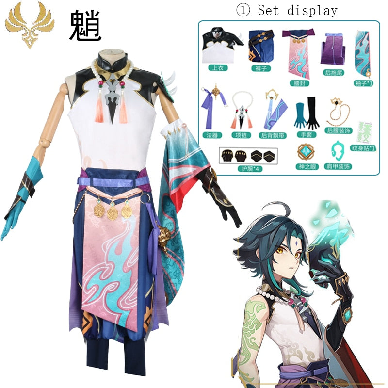Xiao Cosplay Costume Anime Genshin Impact Cos Carnival Halloween Party Performance Outfit Game Suit Uniform-Genshin Impact - MoonCos