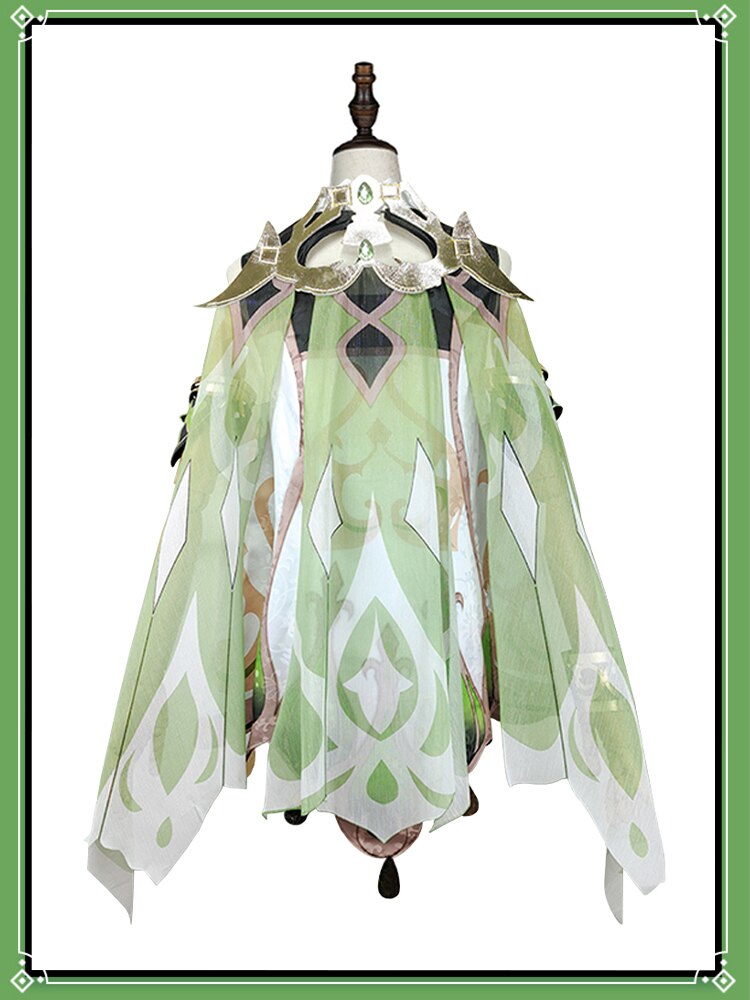 Nahida Cosplay Costume Lesser Lord Kusanali Outfit Game Genshin Impact Wig Dress Halloween Party Costumes-Genshin Impact, New Arrivals - MoonCos