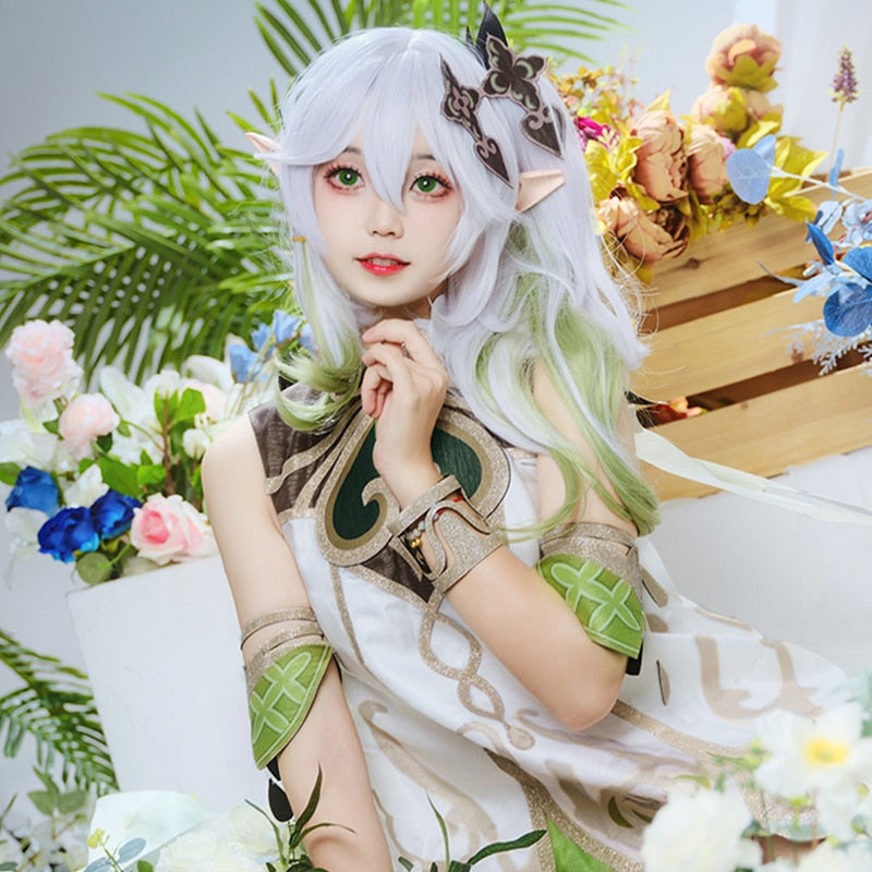 Nahida Cosplay Costume Lesser Lord Kusanali Outfit Game Genshin Impact Wig Dress Halloween Party Costumes-Genshin Impact, New Arrivals - MoonCos