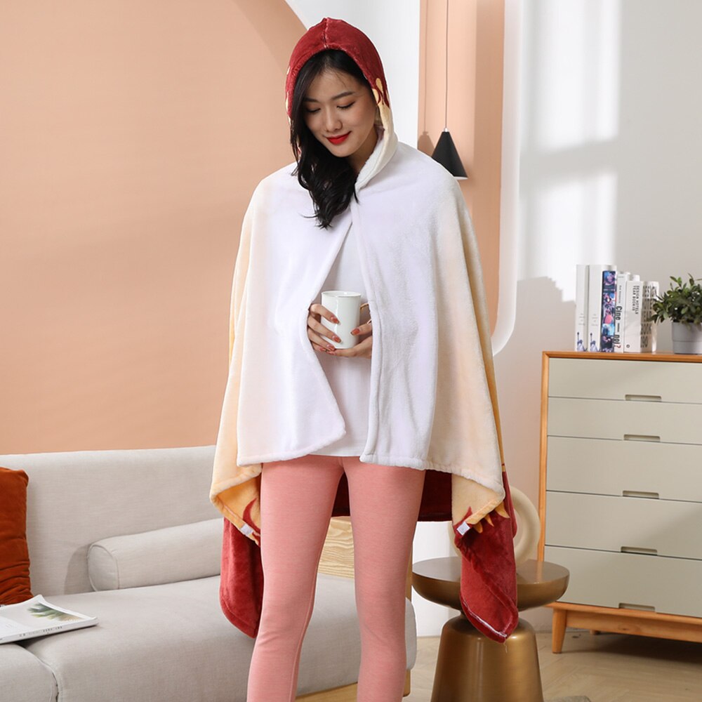 Tomioka Giyuu Cosplay Cloak Cape Anime Demon Slayer Hoodie Christmas Gift Blanket Rengoku Kyoujurou Plush Flannel Anime Blanket-Demon SLayer - MoonCos