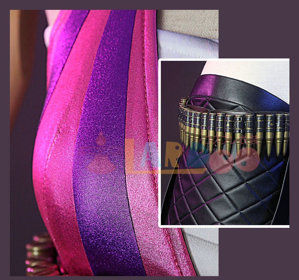 Jinx Cosplay Costume League of Legends Game Cos Jinx Outfit Anime Women Sexy Leather Cool Costume Clothes-League of Legends, New Arrivals - MoonCos