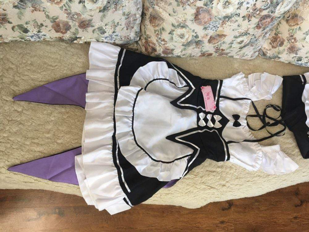 Kawaii Ram Rem Cosplay Costume Cute Sisters Maid Servant Dress Re:zero Kara Hajimeru Isekai Seikatsu Re Life In a Different World-Featured Collection, Re:zero - MoonCos