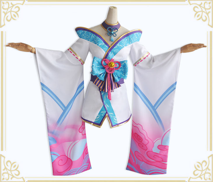 Ahri Cosplay Costume Game League of Legends Outfits Anime LOL Ahri Blossom Dress for Party Halloween-League of Legends, New Arrivals - MoonCos