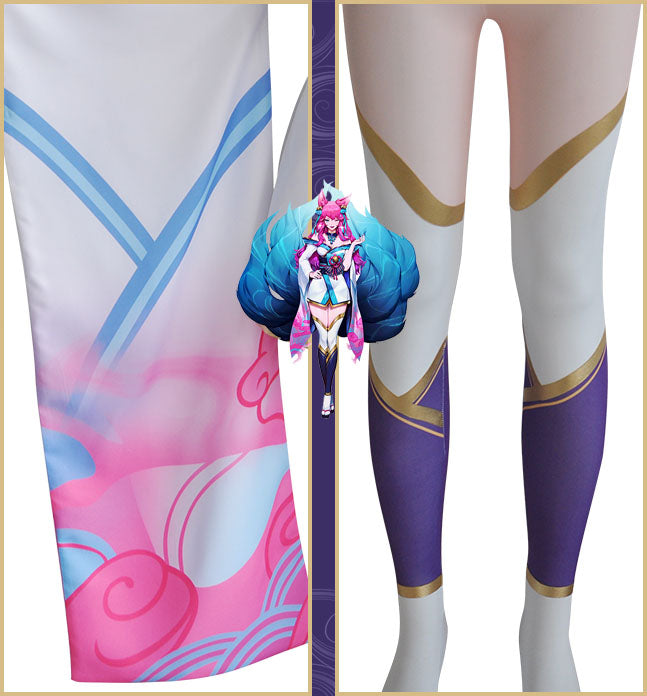 Ahri Cosplay Costume Game League of Legends Outfits Anime LOL Ahri Blossom Dress for Party Halloween-League of Legends, New Arrivals - MoonCos