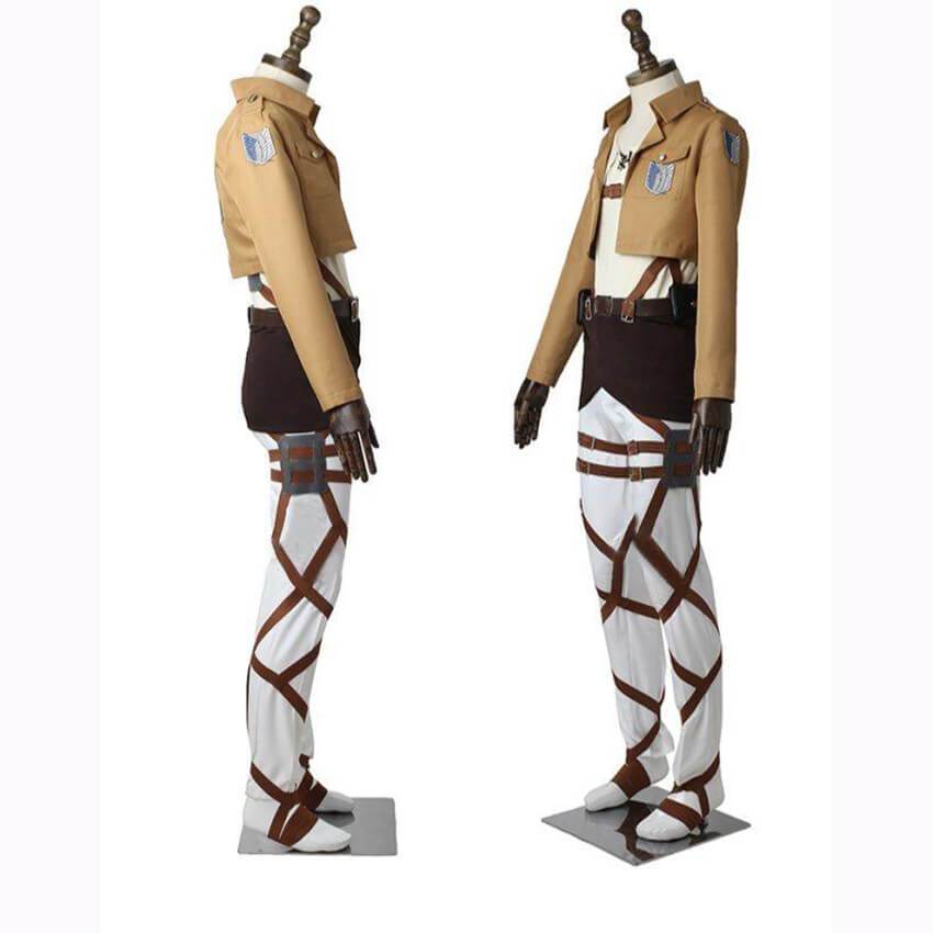 Captain Levi Cosplay Full set Levi Ackerman Mikasa Cosplay Costume Attack on Titan Survey Corps Cosplay-Attack on Titan, Featured Collection, New Arrivals - MoonCos