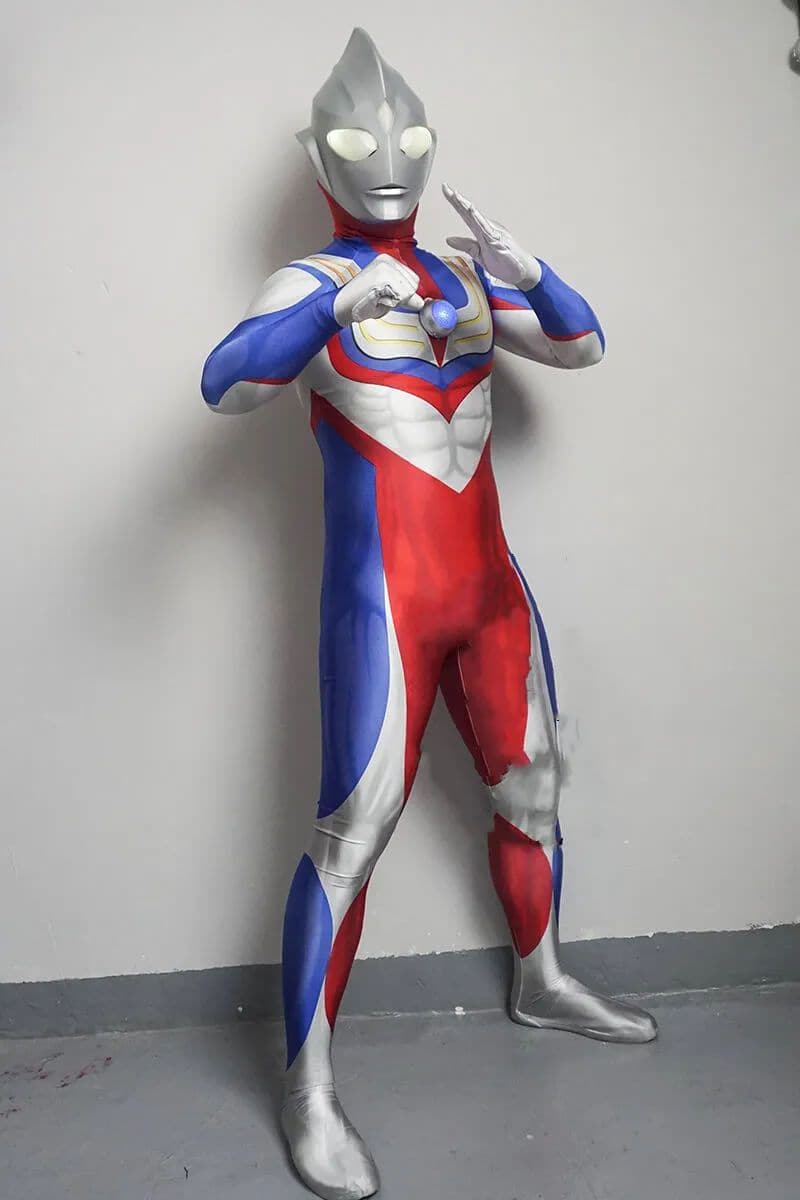 Ultraman Cosplay Helmet Headgear with light Ultraman Tiga Cos Wearable Suit Full set for Performance High quality Toy Ha-Ultraman - MoonCos