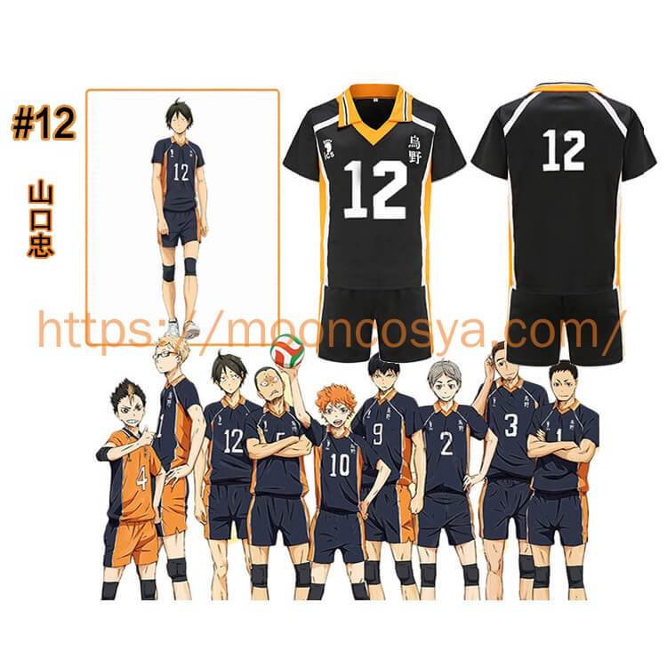 Haikyu !! Karasuno School Uniform Jersey Sweatershirt Cosplay Hinata Shoyo Full Set-Haikyu, New Arrivals - MoonCos