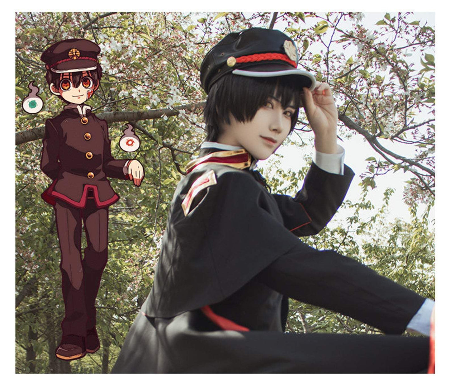 Toilet Bound Hanako Kun Cosplay Costume Full Set Anime Outfit Cos Costume Unisex High quality School Uniform Halloween-Toilet-bound Hanako-kun - MoonCos