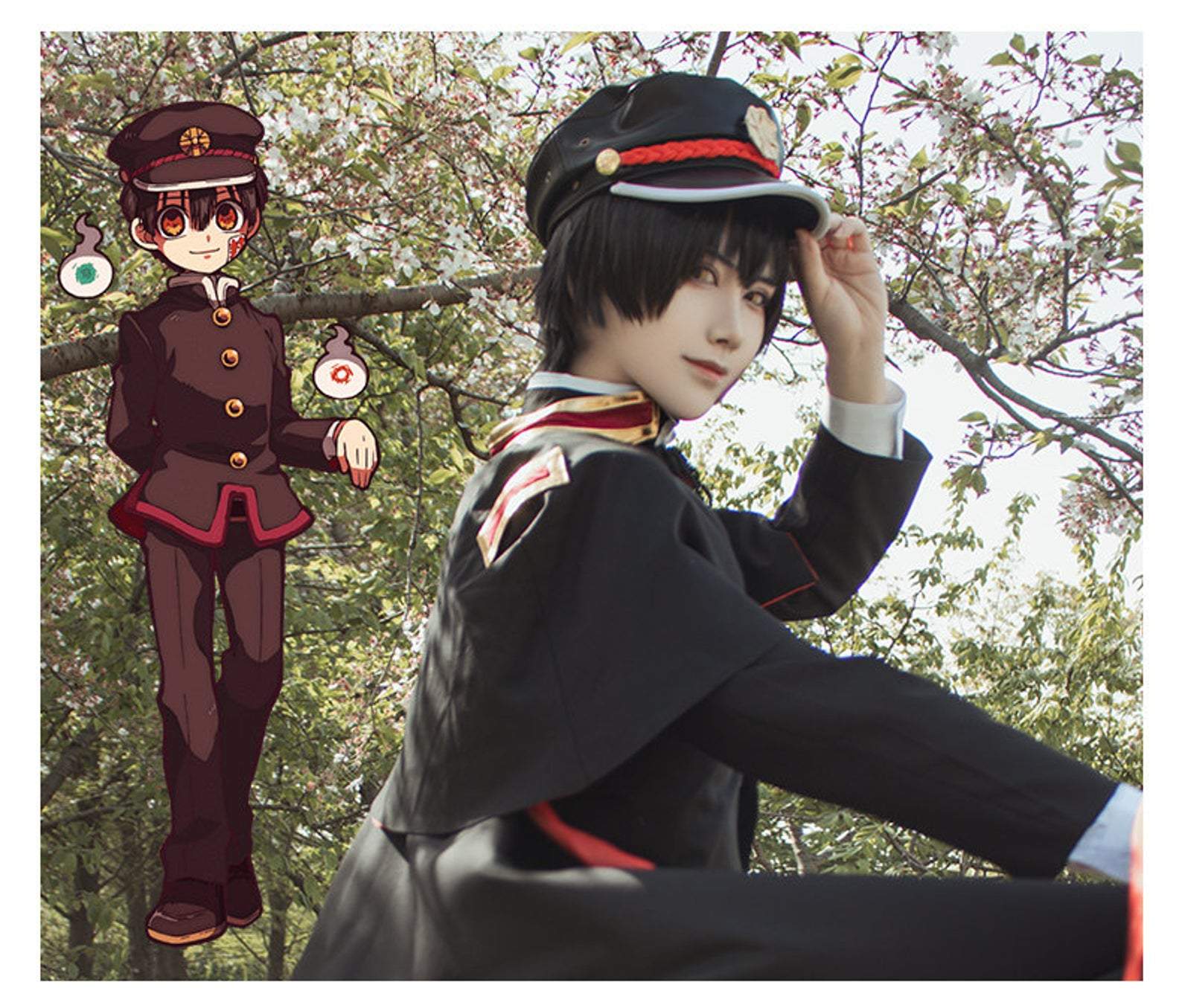 Toilet Bound Hanako Kun Cosplay Costume Full Set Anime Outfit Cos Costume Unisex High quality School Uniform Halloween-Toilet-bound Hanako-kun - MoonCos