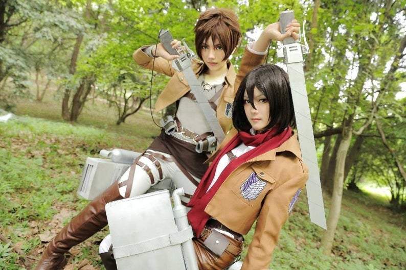 Attack on Titan Cosplay Jacket Anime Shingeki no Kyojin jacket Survey corps Costume Printed Embroidery Coat AOT High Quality Embroidered Eren Mikasa Levi-Attack on Titan - MoonCos