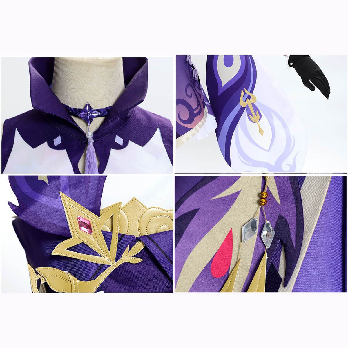 Keqing Cosplay Full set Game Genshin Impact Cos Costume-Genshin Impact, New Arrivals - MoonCos