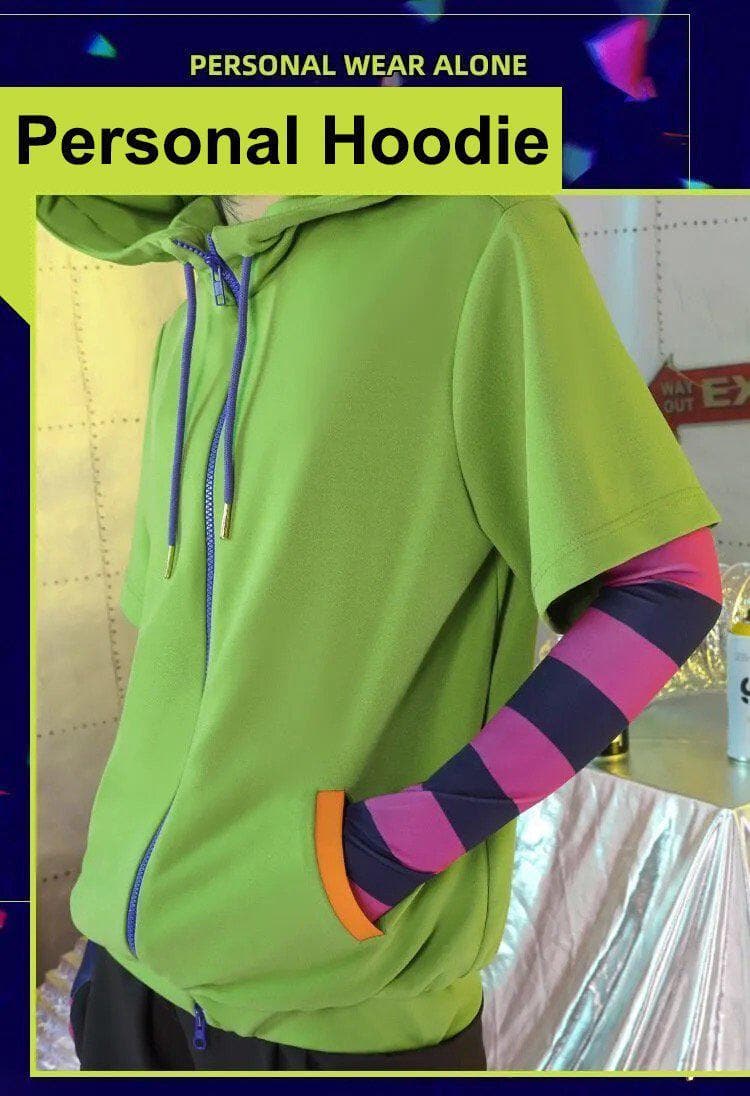 Chinen Miya Cosplay Costume Hoodie Anime SK8 the Infinity Green Cat ear hat Sweatshirt Full set-SK8 the Infinity - MoonCos