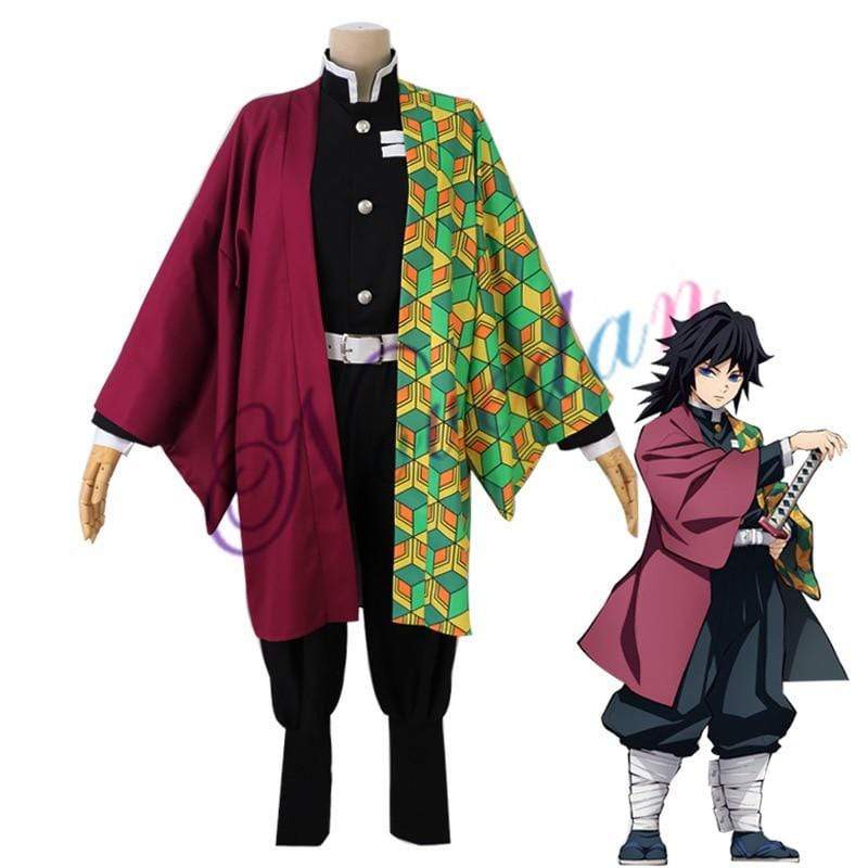 Demon Slayer Kimono Cosplay Costume Full set Anime Kimetsu No Yaiba Cosplay Kamado Tanjirou Agatsuma Zenitsu Tomioka Giyuu Nezuko-Demon Slayer, Featured Collection - MoonCos