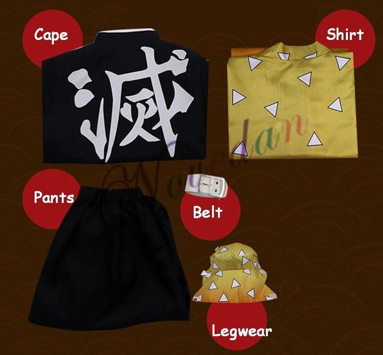 Demon Slayer Kimono Cosplay Costume Full set Anime Kimetsu No Yaiba Cosplay Kamado Tanjirou Agatsuma Zenitsu Tomioka Giyuu Nezuko-Demon Slayer, Featured Collection - MoonCos