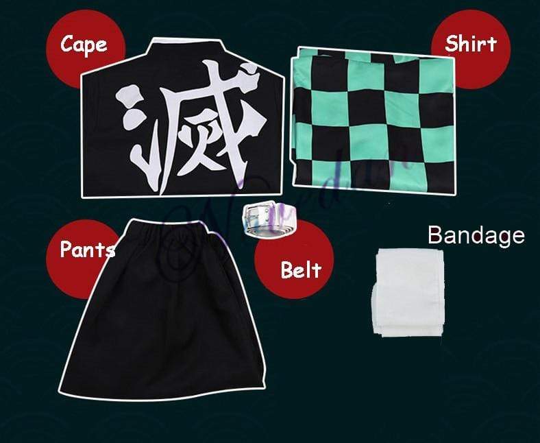 Demon Slayer Kimono Cosplay Costume Full set Anime Kimetsu No Yaiba Cosplay Kamado Tanjirou Agatsuma Zenitsu Tomioka Giyuu Nezuko-Demon Slayer, Featured Collection - MoonCos
