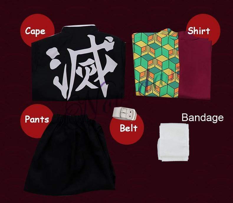 Demon Slayer Kimono Cosplay Costume Full set Anime Kimetsu No Yaiba Cosplay Kamado Tanjirou Agatsuma Zenitsu Tomioka Giyuu Nezuko-Demon Slayer, Featured Collection - MoonCos