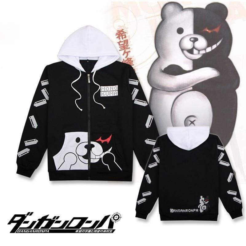 Danganronpa Monokuma Cosplay Hoodie Unisex Sweatshirt T-shirt Hooded Jacket-Dangangronpa - MoonCos