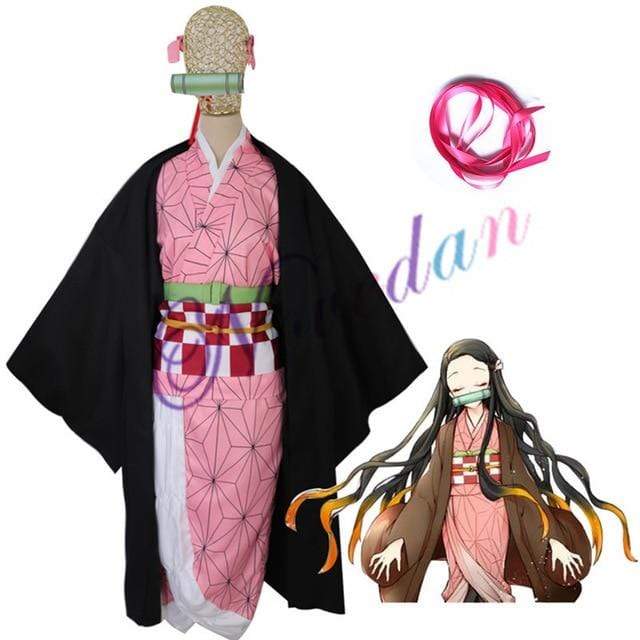 Demon Slayer Kimono Cosplay Costume Full set Anime Kimetsu No Yaiba Cosplay Kamado Tanjirou Agatsuma Zenitsu Tomioka Giyuu Nezuko-Demon Slayer, Featured Collection - MoonCos
